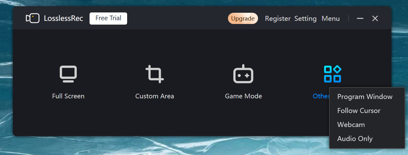 LosslessRec Main Interface